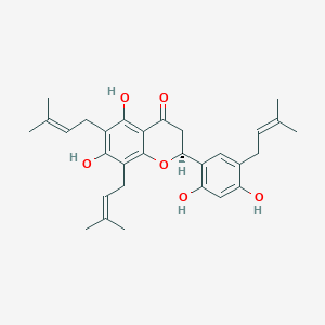 molecular formula C30H36O6 B13441916 lespedezaflavanone H 