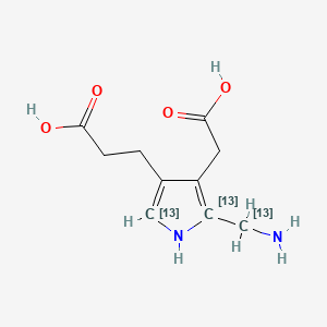 molecular formula C10H14N2O4 B13441928 Porphobilinogen-13C3 