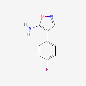 molecular formula C9H7FN2O B1344195 4-(4-Fluorophenyl)isoxazol-5-amine CAS No. 914635-91-9