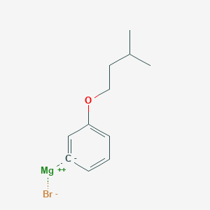 molecular formula C11H15BrMgO B13441962 Magnesium;3-methylbutoxybenzene;bromide 