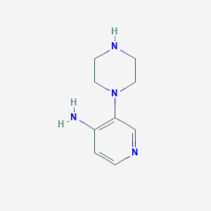 molecular formula C9H14N4 B13441967 3-(Piperazin-1-yl)pyridin-4-amine 