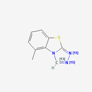 molecular formula C9H7N3S B13441971 Tricyclazole-3-13C-1,2-15N2 