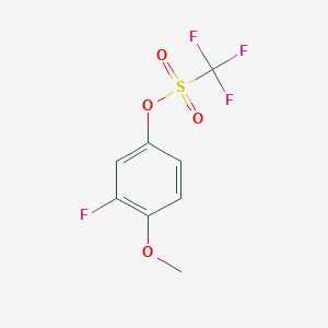 molecular formula C8H6F4O4S B13441983 3-Fluoro-4-methoxyphenyl trifluoromethanesulfonate 