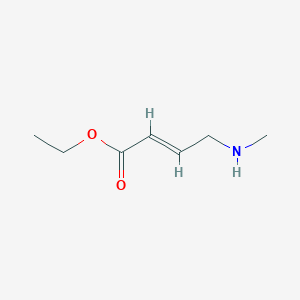 molecular formula C7H13NO2 B13442024 (E)-Ethyl 4-(Methylamino)but-2-enoate 