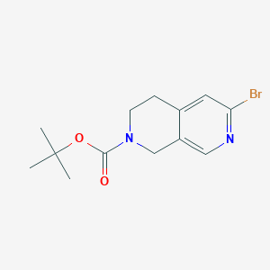 molecular formula C13H17BrN2O2 B13442036 Tert-butyl 6-bromo-3,4-dihydro-2,7-naphthyridine-2(1H)-carboxylate CAS No. 1393583-53-3