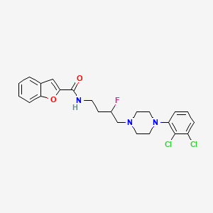 molecular formula C23H24Cl2FN3O2 B13442037 N-(4-(4-(2,3-Dichlorophenyl)piperazin-1-yl)-3-fluorobutyl)-benzofuran-2-carboxamide 