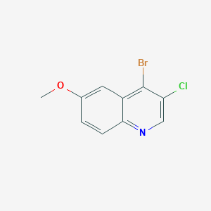 molecular formula C10H7BrClNO B1344212 4-Bromo-3-chloro-6-methoxyquinoline CAS No. 426842-71-9