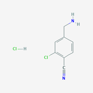 molecular formula C8H8Cl2N2 B1344214 4-(Aminomethyl)-2-chlorobenzonitrile hydrochloride CAS No. 182292-02-0