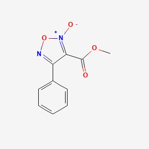 molecular formula C10H8N2O4 B13442164 3-(Methoxycarbonyl)-4-phenyl-1,2,5-oxadiazole 2-Oxide 