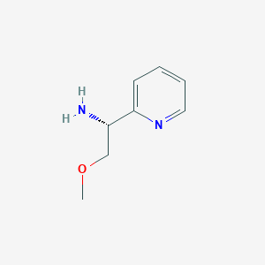 molecular formula C8H12N2O B13442187 (1r)-2-Methoxy-1-(pyridin-2-yl)ethan-1-amine 