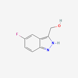 molecular formula C8H7FN2O B1344219 (5-Fluoro-1H-indazol-3-yl)methanol CAS No. 518990-02-8