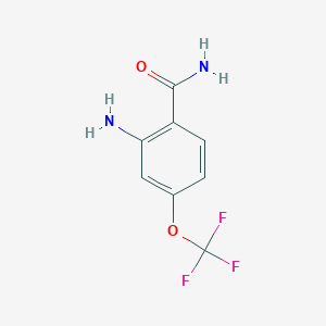 molecular formula C8H7F3N2O2 B1344220 2-Amino-4-(trifluoromethoxy)benzamide CAS No. 1261724-55-3
