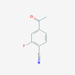 molecular formula C9H6FNO B1344221 4-Acetyl-2-fluorobenzonitrile CAS No. 214760-18-6