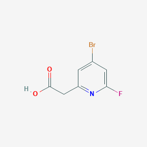 molecular formula C7H5BrFNO2 B13442226 2-(4-Bromo-6-fluoropyridin-2-yl)acetic acid 