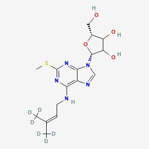 molecular formula C16H23N5O4S B13442261 2-Methylthio-N6-isopentenyladenosine-d6 