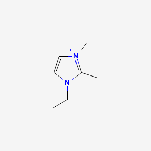 molecular formula C7H13N2+ B13442263 1-Ethyl-2,3-dimethylimidazolium CAS No. 131097-15-9