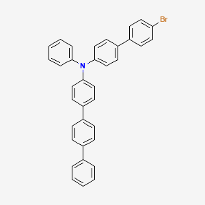 molecular formula C36H26BrN B13442289 N-[4-(4-bromophenyl)phenyl]-N-phenyl-4-(4-phenylphenyl)aniline 