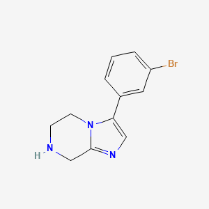 molecular formula C12H12BrN3 B13442310 3-(3-Bromophenyl)-5,6,7,8-tetrahydroimidazo[1,2-A]pyrazine CAS No. 1416438-40-8