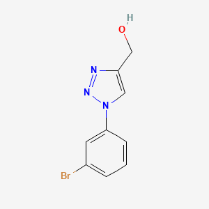 molecular formula C9H8BrN3O B13442319 (1-(3-Bromophenyl)-1H-1,2,3-triazol-4-yl)methanol 