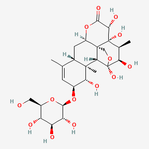 molecular formula C26H38O14 B13442339 Picras-3-en-16-one, 11,20-epoxy-2-(beta-D-glucopyranosyloxy)-1,11,12,14,15-pentahydroxy-, (1beta,2alpha,11beta,12alpha,15beta)- 