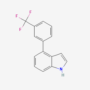 molecular formula C15H10F3N B1344244 4-(3-Trifluoromethyl-phenyl)-1H-indole CAS No. 442562-70-1