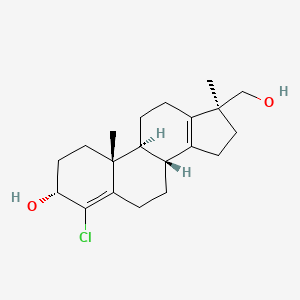 molecular formula C20H29ClO2 B13442498 (3R,8R,9S,10R,17S)-4-chloro-17-(hydroxymethyl)-10,17-dimethyl-2,3,6,7,8,9,11,12,15,16-decahydro-1H-cyclopenta[a]phenanthren-3-ol 