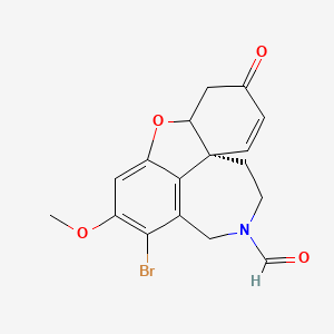 molecular formula C17H16BrNO4 B13442523 (1S)-7-bromo-8-methoxy-14-oxo-11-oxa-4-azatetracyclo[8.6.1.01,12.06,17]heptadeca-6(17),7,9,15-tetraene-4-carbaldehyde 