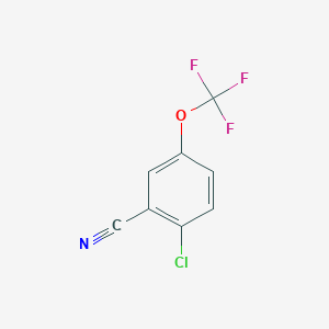 molecular formula C8H3ClF3NO B13442529 2-Chloro-5-(trifluoromethoxy)benzonitrile 