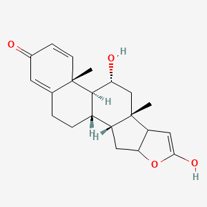 molecular formula C21H26O4 B13442575 (1S,2R,9S,11R,12S,13R)-6,11-dihydroxy-9,13-dimethyl-5-oxapentacyclo[10.8.0.02,9.04,8.013,18]icosa-6,14,17-trien-16-one 
