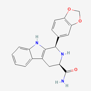 molecular formula C19H17N3O3 B13442583 (1R,3R)-1-(1,3-benzodioxol-5-yl)-2,3,4,9-tetrahydro-1H-pyrido[3,4-b]indole-3-carboxamide 