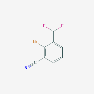 molecular formula C8H4BrF2N B13442588 2-Bromo-3-(difluoromethyl)benzonitrile 
