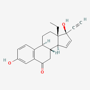molecular formula C21H22O3 B13442592 Aromatic 6-Keto Gestodene 