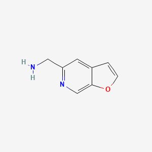 molecular formula C8H8N2O B13442599 Furo[2,3-c]pyridin-5-ylmethanamine 
