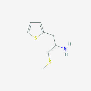 molecular formula C8H13NS2 B13442619 1-(Methylsulfanyl)-3-(thiophen-2-yl)propan-2-amine 