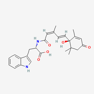 molecular formula C26H30N2O5 B13442627 (+)-cis,trans-Abscisic Acid-L-tryptophan 