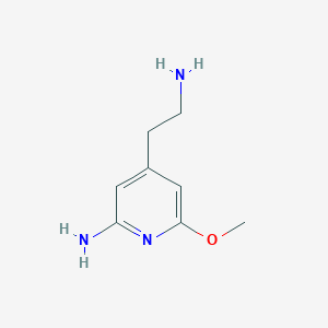 molecular formula C8H13N3O B13442634 4-(2-Aminoethyl)-6-methoxypyridin-2-amine 