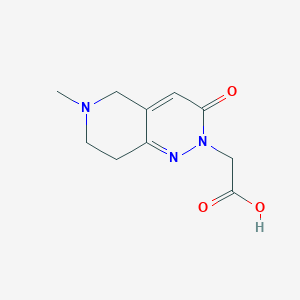 molecular formula C10H13N3O3 B13442664 2-{6-methyl-3-oxo-2H,3H,5H,6H,7H,8H-pyrido[4,3-c]pyridazin-2-yl}acetic acid 