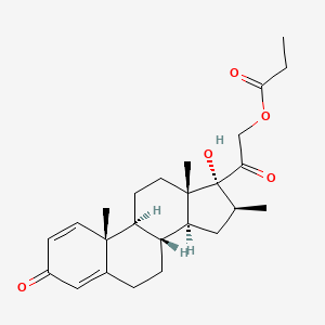 molecular formula C25H34O5 B13442672 (16beta)-17-Hydroxy-16-methyl-21-(1-oxopropoxy)-pregna-1,4-diene-3,20-dione 