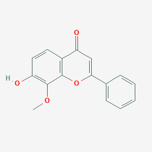 molecular formula C16H12O4 B13442688 7-Hydroxy-8-methoxy-2-phenylchromen-4-one 