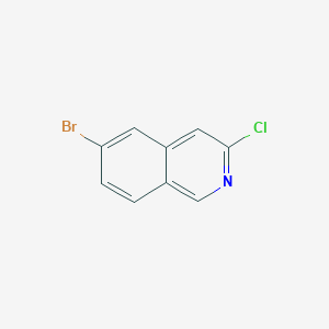 molecular formula C9H5BrClN B1344271 6-溴-3-氯异喹啉 CAS No. 552331-06-3