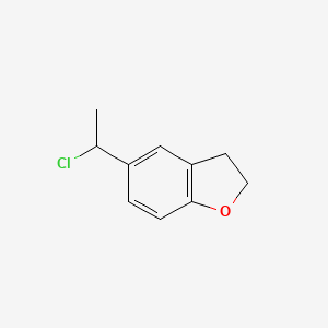 molecular formula C10H11ClO B13442723 5-(1-Chloroethyl)-2,3-dihydrobenzofuran 
