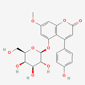 molecular formula C22H22O10 B13442751 5-(beta-D-Galactopyranosyloxy)-4-(4-hydroxyphenyl)-7-methoxy-2H-1-benzopyran-2-one 