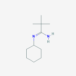 molecular formula C11H22N2 B13442782 (1Z)-N'-Cyclohexyl-2,2-dimethylpropanimidamide CAS No. 1202-53-5