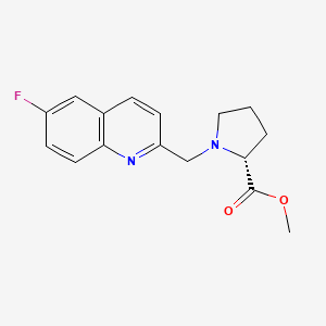 molecular formula C16H17FN2O2 B13442795 Methyl (2R)-1-[(6-fluoroquinolin-2-yl)methyl]pyrrolidine-2-carboxylate 