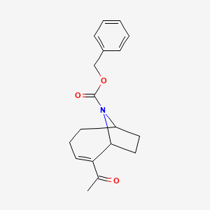 molecular formula C18H21NO3 B13442802 N-Benzyloxycarbonyl (+)-Anatoxin A 