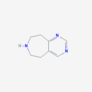molecular formula C8H11N3 B1344283 6,7,8,9-tetrahydro-5H-pyrimido[4,5-d]azepine CAS No. 31887-92-0