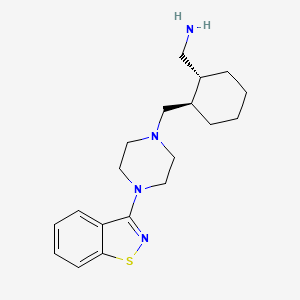 molecular formula C19H28N4S B13442853 N-[1R,2R-(2-Methylamino)cyclohex-1-yl)methyl]-N'-(1,2-benzisothiazol-3-yl)piperazine 