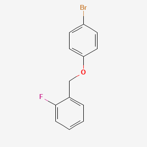 molecular formula C13H10BrFO B1344289 1-((4-溴苯氧基)甲基)-2-氟苯 CAS No. 934240-59-2