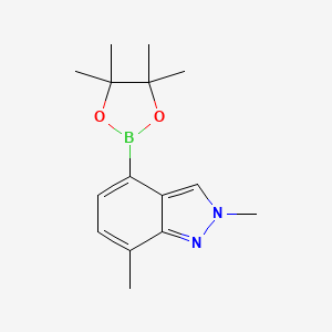 molecular formula C15H21BN2O2 B13442905 2,7-Dimethyl-4-(4,4,5,5-tetramethyl-1,3,2-dioxaborolan-2-yl)-2H-indazole 