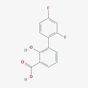 molecular formula C13H8F2O3 B13442907 [1,1'-Biphenyl]-3-carboxylic acid, 2',4'-difluoro-2-hydroxy- CAS No. 1258635-47-0